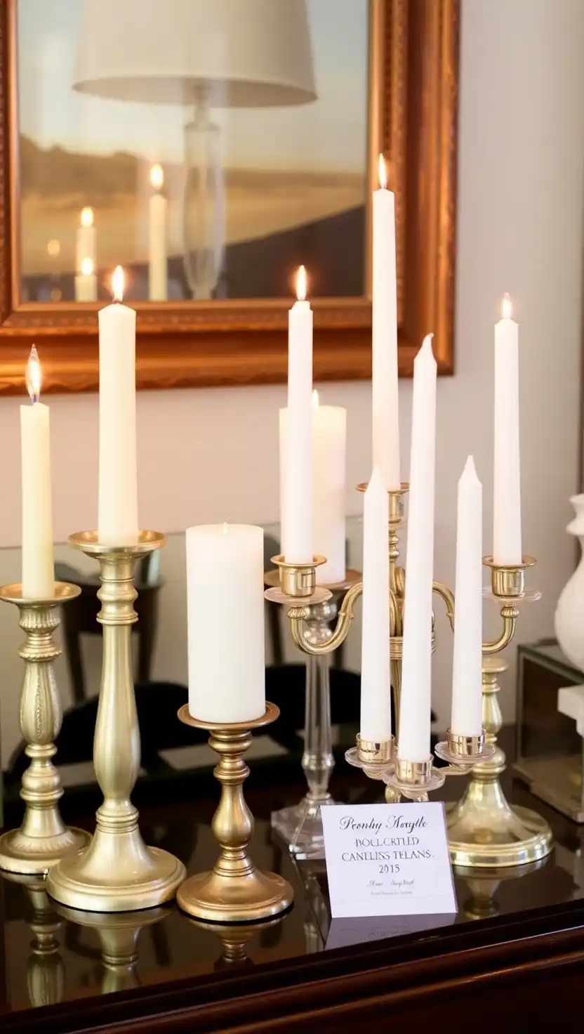 15 Modern Dining Table Centerpiece Ideas for a Stylish Look 14 13. Display Eye Catching Candlesticks