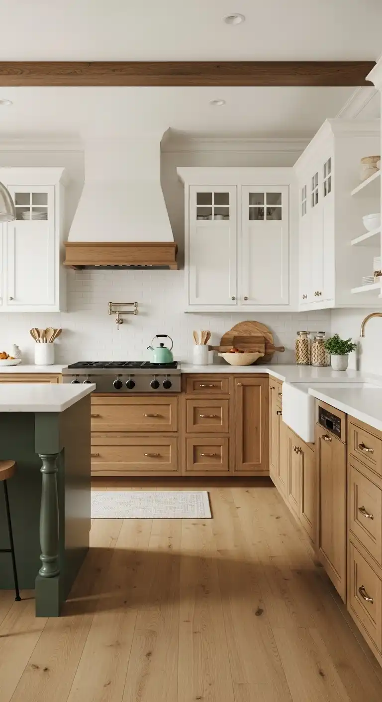 17 Feng Shui Kitchen Color Ideas for Positive Energy 15 14 Light Brown for Wood Energy