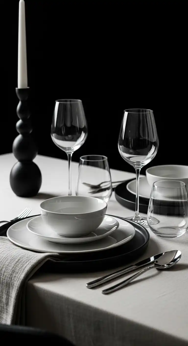 23 Elegant Moody Dining Room Ideas 15 14 Minimalist Table Settings for Sophistication