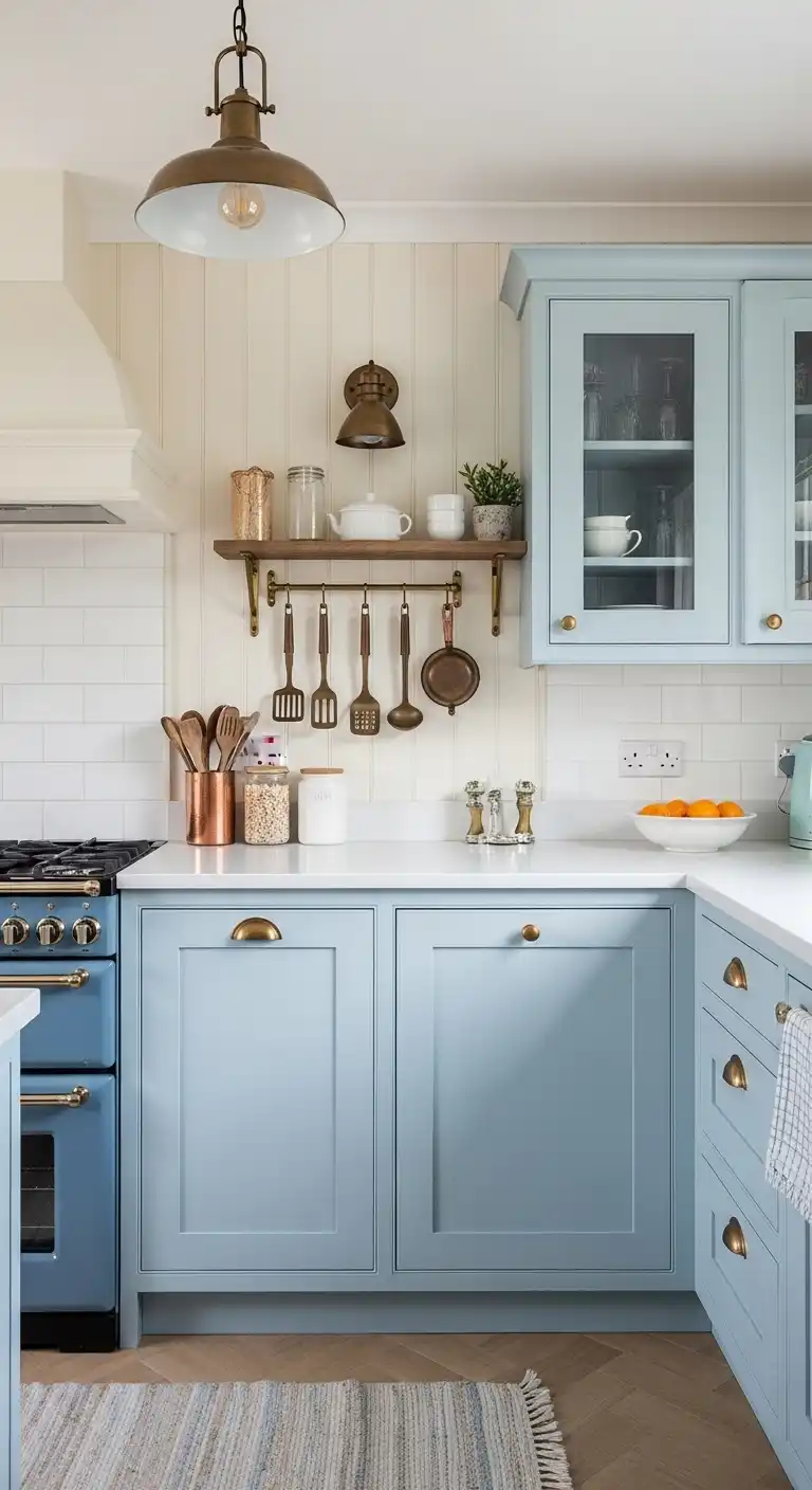 19 Stunning Kitchen Color Combinations Ideas for Every Style 15 14 Sky Blue and Cream