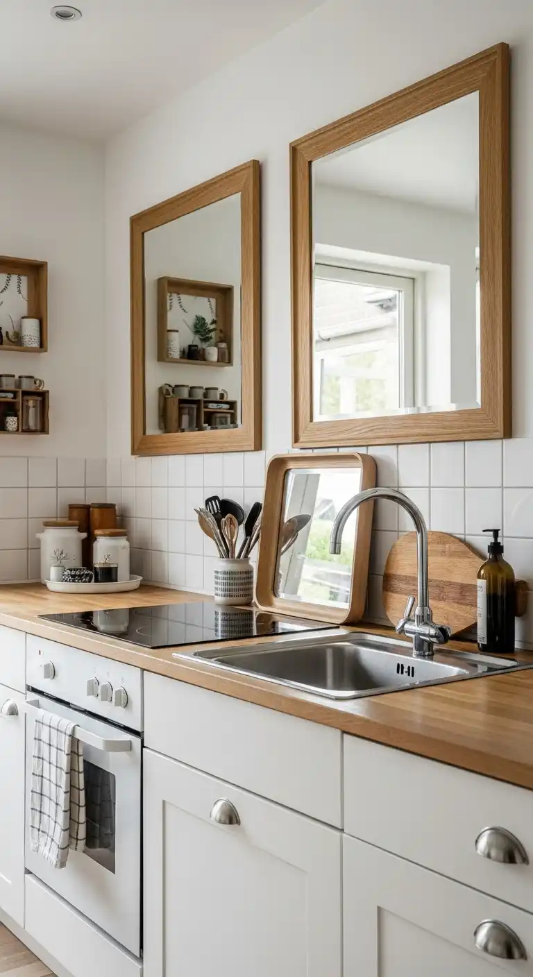 15 Clever Small Spaces Empty Kitchen Wall Ideas 15 14. Mirrors