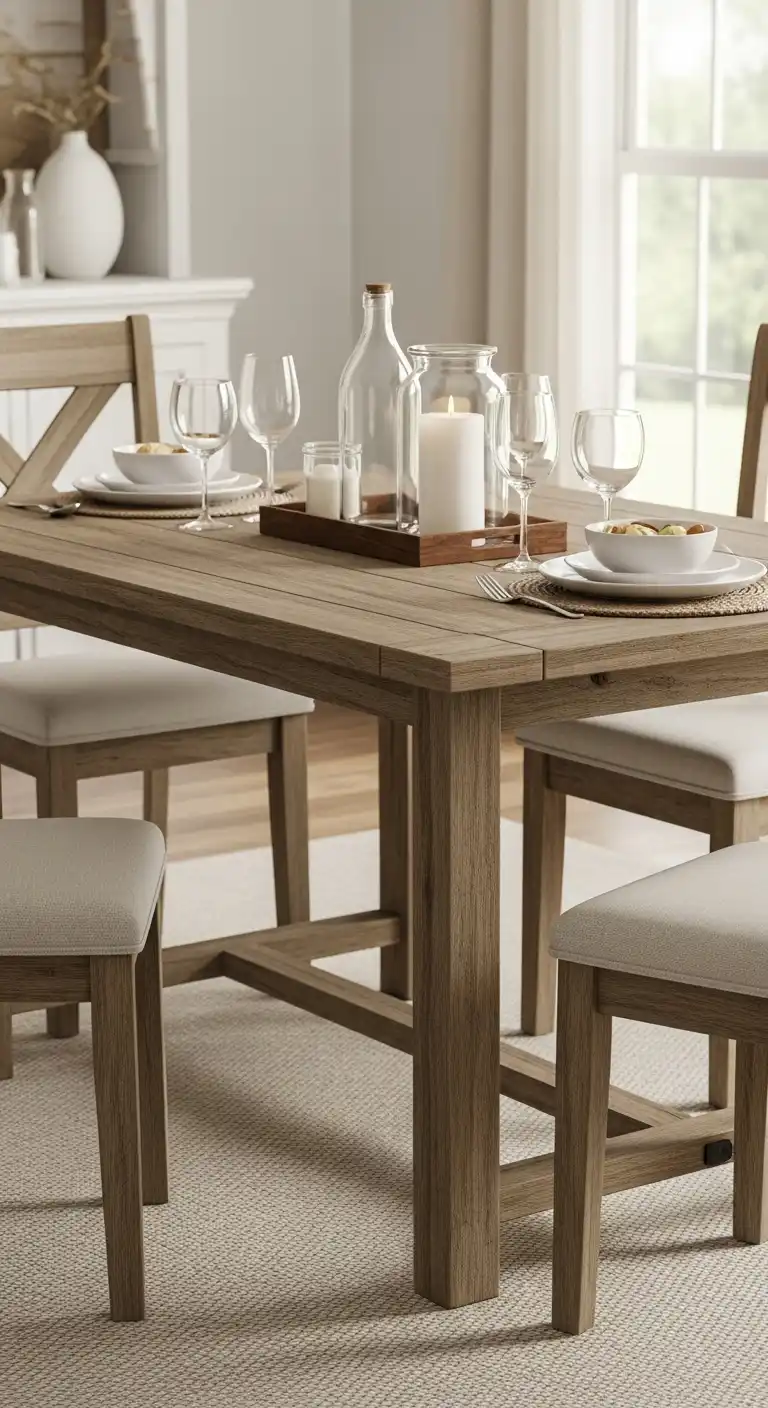 15 Opt for a Farmhouse Style Table