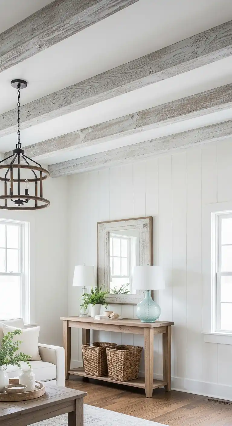19 Breezy Coastal Dining Room Ideas 16 15 Use Weathered Wood Beams