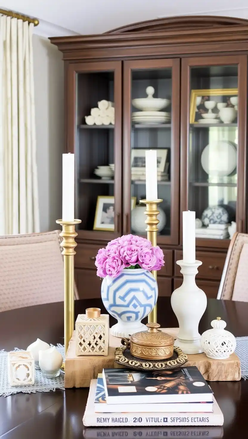 15 Modern Dining Table Centerpiece Ideas for a Stylish Look 16 15. Add an Assemblage of Objets