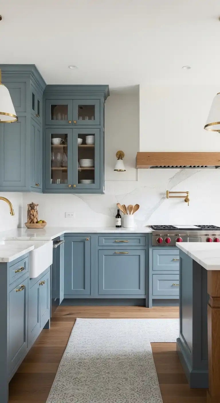 18 Fresh Kitchen Color Palette Ideas to Try 19 18 Blue Gray and Warm White