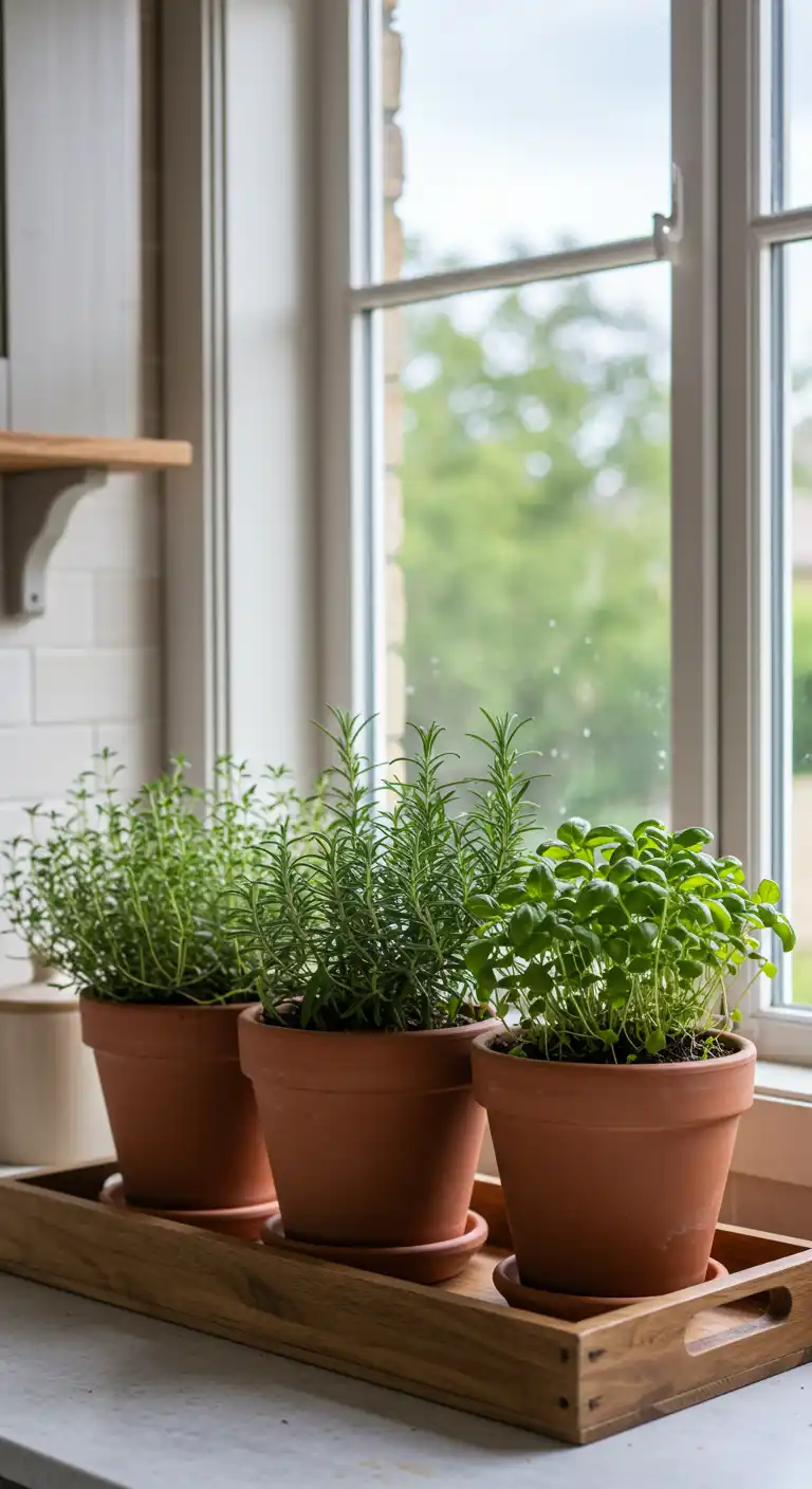 23 Dreamy French Cottage Kitchen Ideas You’ll Instantly Fall in Love With 20 19 Herb Garden by Window