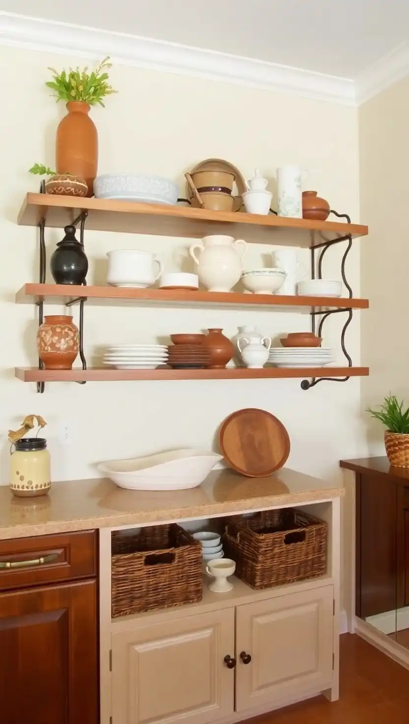 20 Elegant Spanish Villa Kitchen Ideas Full of Warmth and Style 20 19 Install Open Shelving