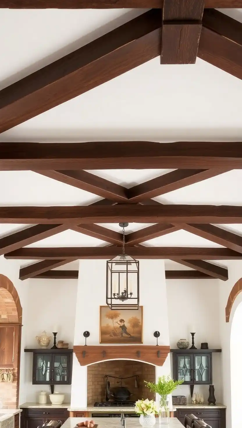 20 Elegant Spanish Villa Kitchen Ideas Full of Warmth and Style 3 2 Add Exposed Wooden Beams
