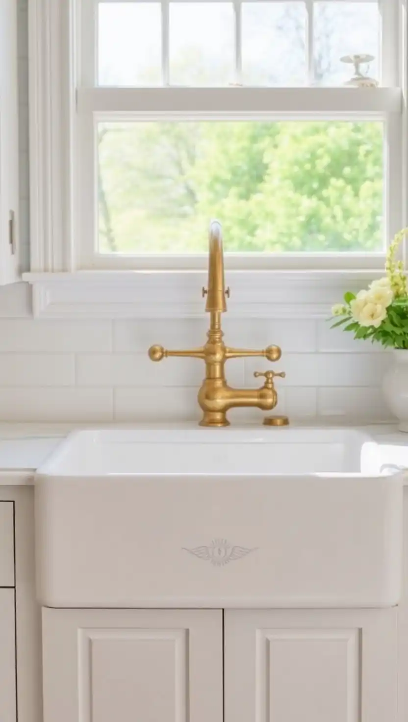 23 Dreamy French Cottage Kitchen Ideas You’ll Instantly Fall in Love With 3 2 Farmhouse Sink with Apron Front