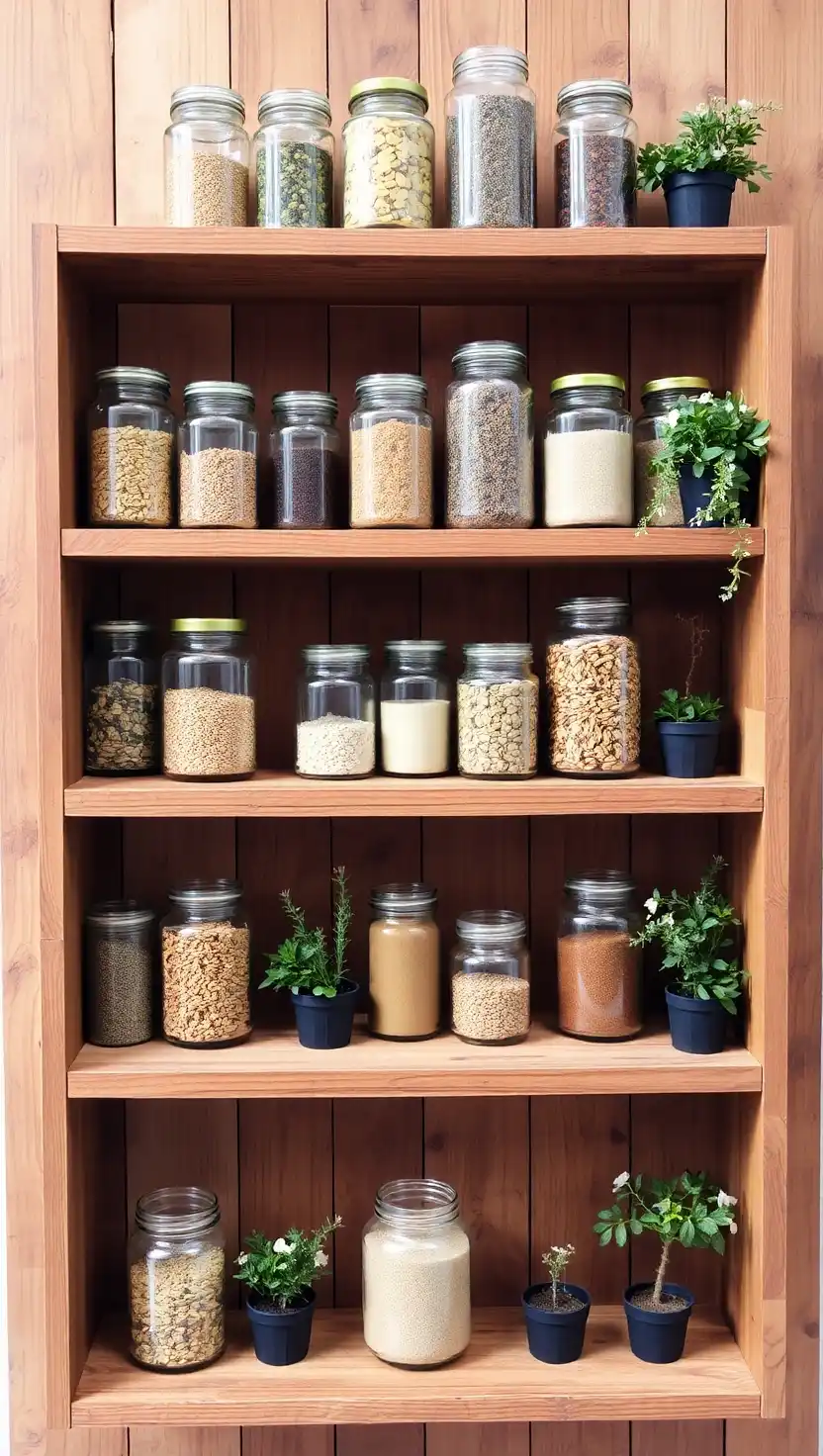 21 Magical Apothecary Aesthetic Kitchen Ideas for a Vintage Vibe 3 2 Open Wooden Shelving