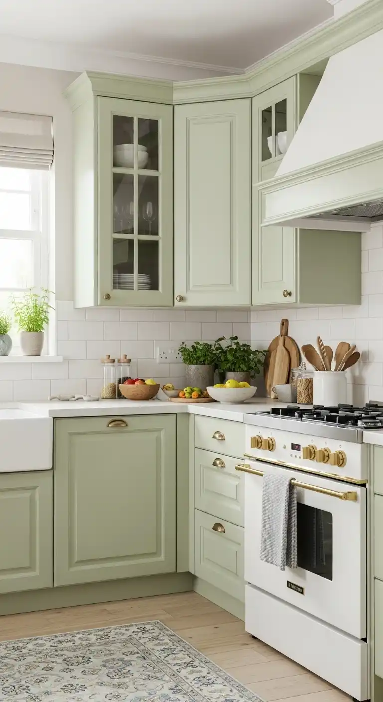 17 Feng Shui Kitchen Color Ideas for Positive Energy 3 2 Pale Green for Growth and Vitality