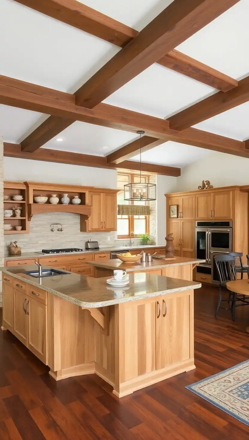 17 Stunning Open Kitchen Designs to Inspire Your Next Remodel 3 2 Rustic Charm with Exposed Beams