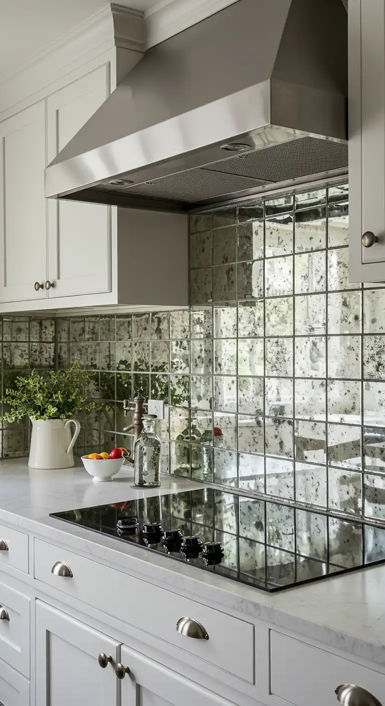 20 Timeless Backsplash Kitchen Ideas That Will Never Go Out of Style 21 20 Mirrored Backsplash