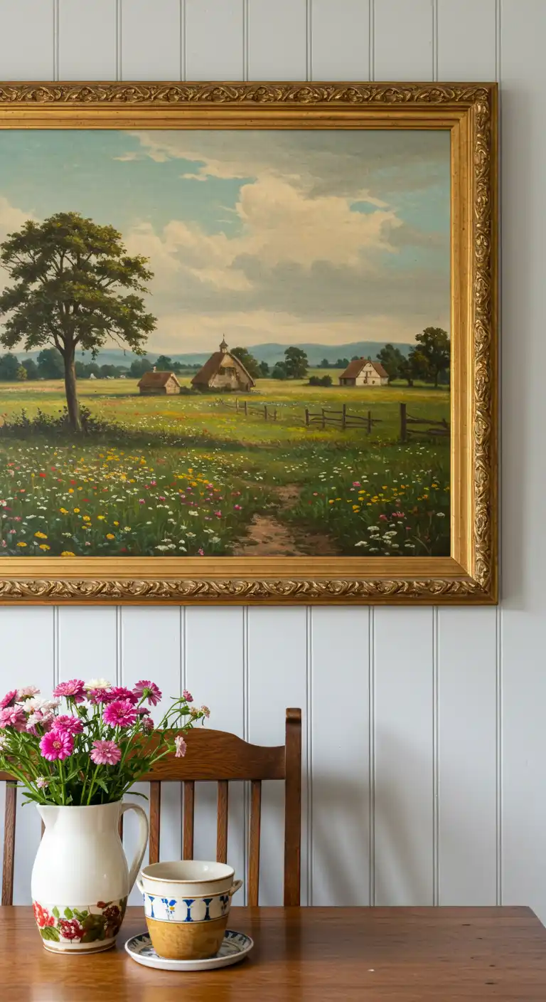 23 Dreamy French Cottage Kitchen Ideas You’ll Instantly Fall in Love With 21 20 Pastoral Wall Art