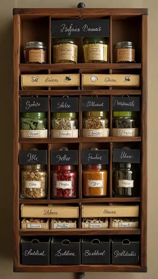 21 Magical Apothecary Aesthetic Kitchen Ideas for a Vintage Vibe 21 20 Small Drawer Organizers