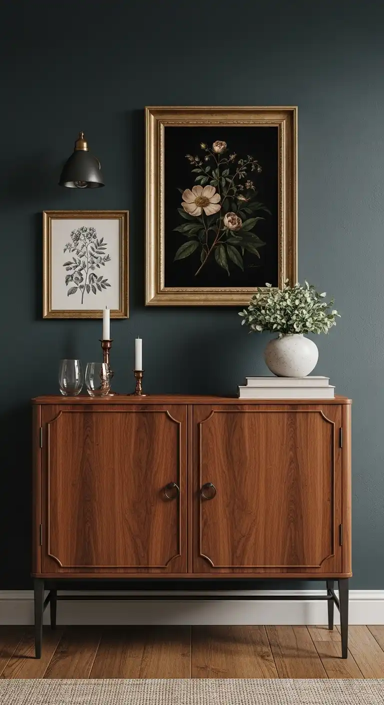23 Elegant Moody Dining Room Ideas 24 23 Vintage Inspired Art for Character
