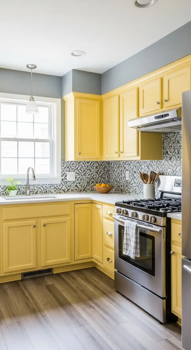 19 Stunning Kitchen Color Combinations Ideas for Every Style 4 3 Butter Yellow and Soft Gray