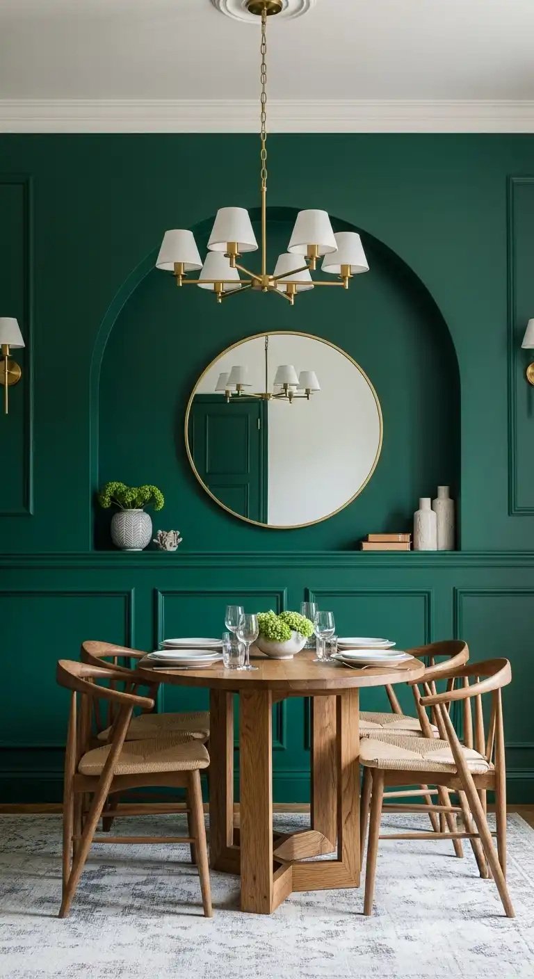 23 Elegant Moody Dining Room Ideas 4 3 Emerald Green for Natural Elegance