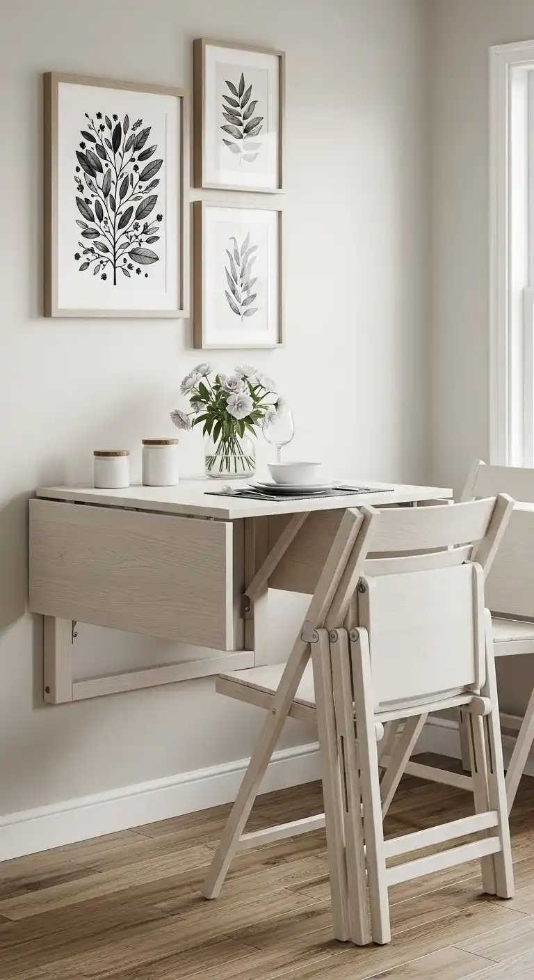 3 Use a Wall Mounted Drop Leaf Table