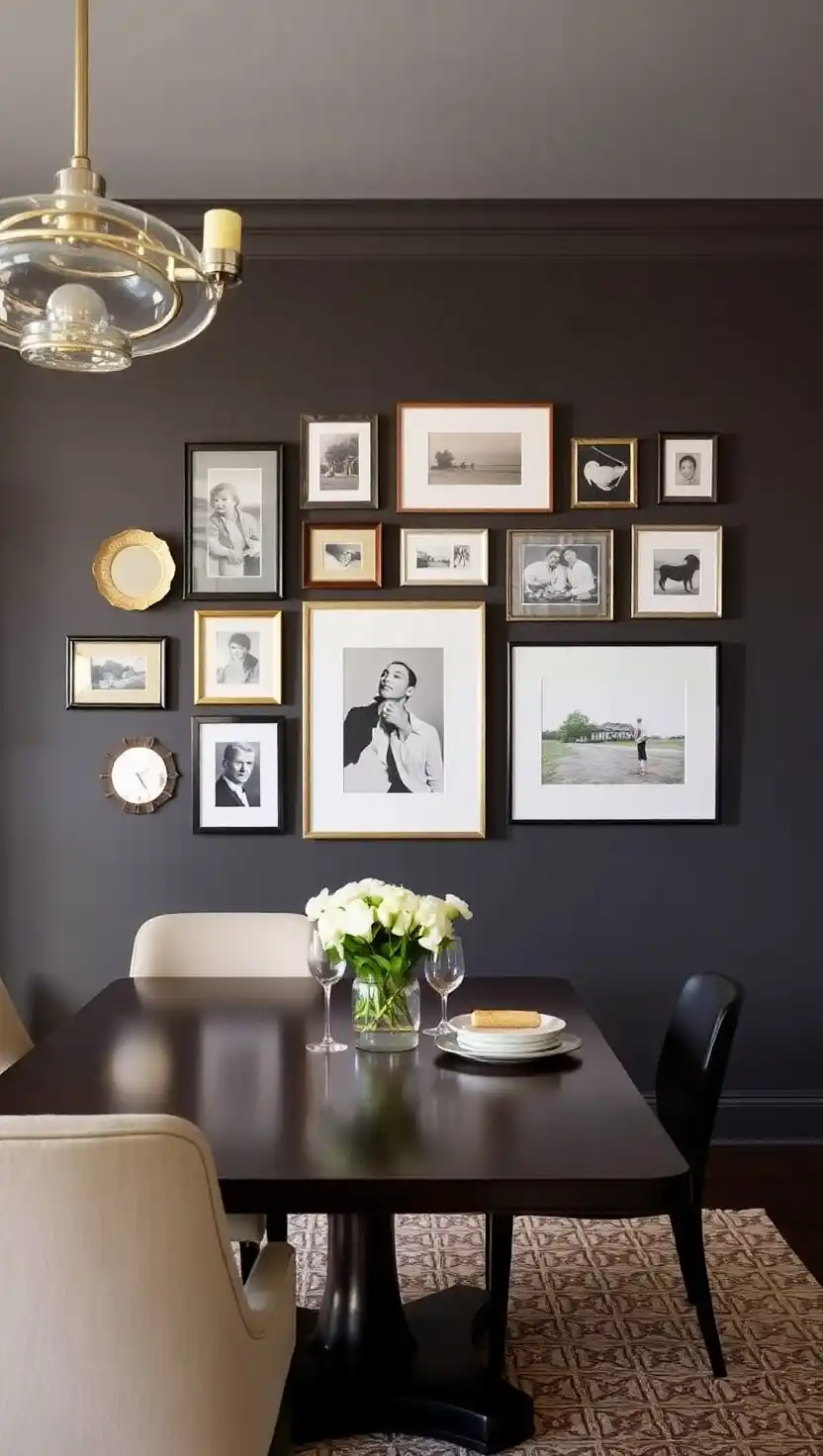 15 Timeless Dining Room Display Ideas That Impress Every Guest 4 3. Gallery Wall