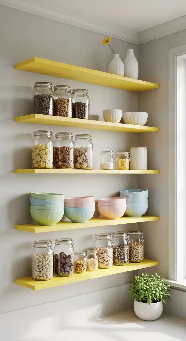 3. Paint Shelves Bold Colors 2