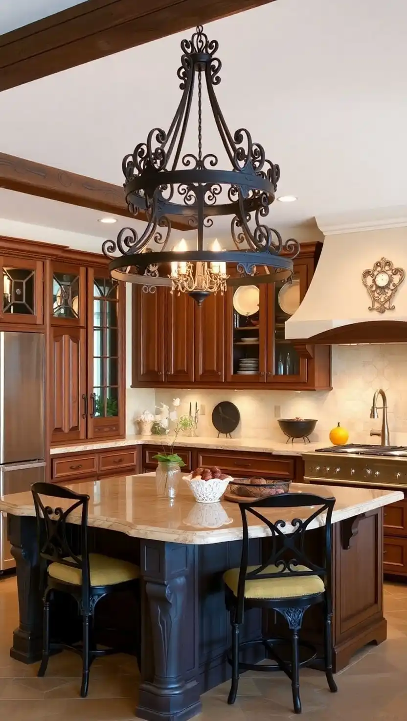 20 Elegant Spanish Villa Kitchen Ideas Full of Warmth and Style 5 4 Install Wrought Iron Accents