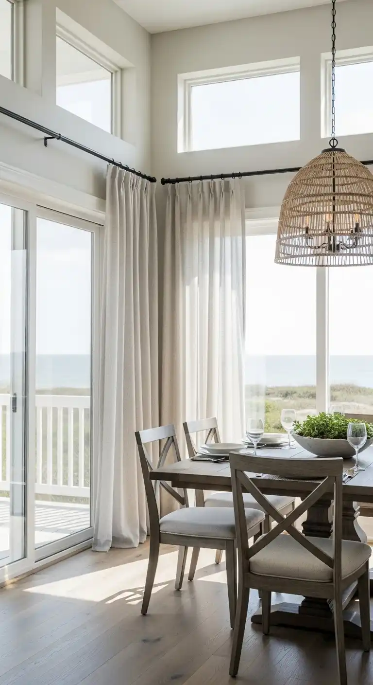 19 Breezy Coastal Dining Room Ideas 5 4 Maximize Natural Light with Large Windows