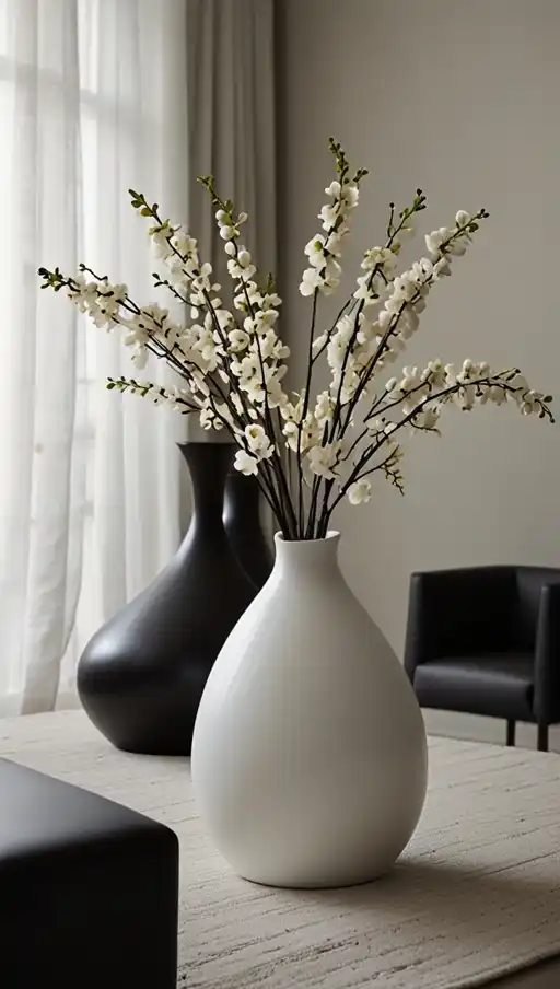 21 Chic Black Dining Table Decor Ideas That Make a Bold Statement 5 4 Minimalist Statement with Sculptural Pieces