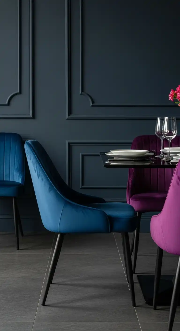 23 Elegant Moody Dining Room Ideas 5 4 Velvet Upholstery for Luxurious Comfort