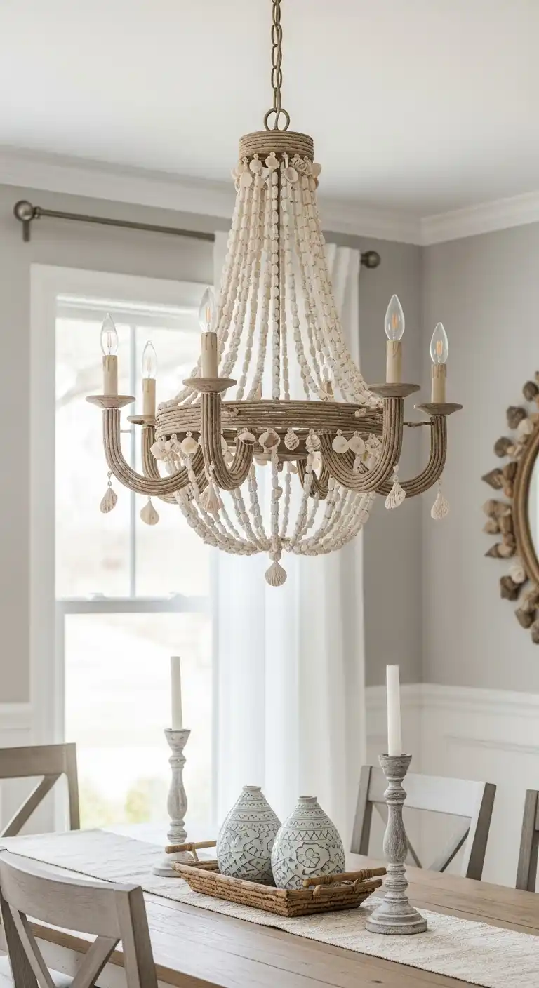 19 Breezy Coastal Dining Room Ideas 6 5 Hang a Statement Coastal Chandelier