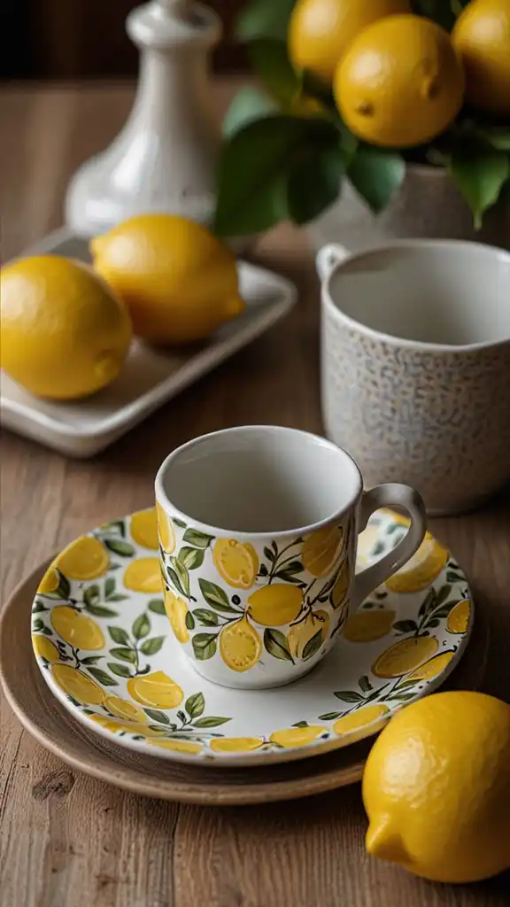 13 Lemon Kitchen Decor Ideas to Brighten Your Space 6 5 Lemon Inspired Dishware and Serveware