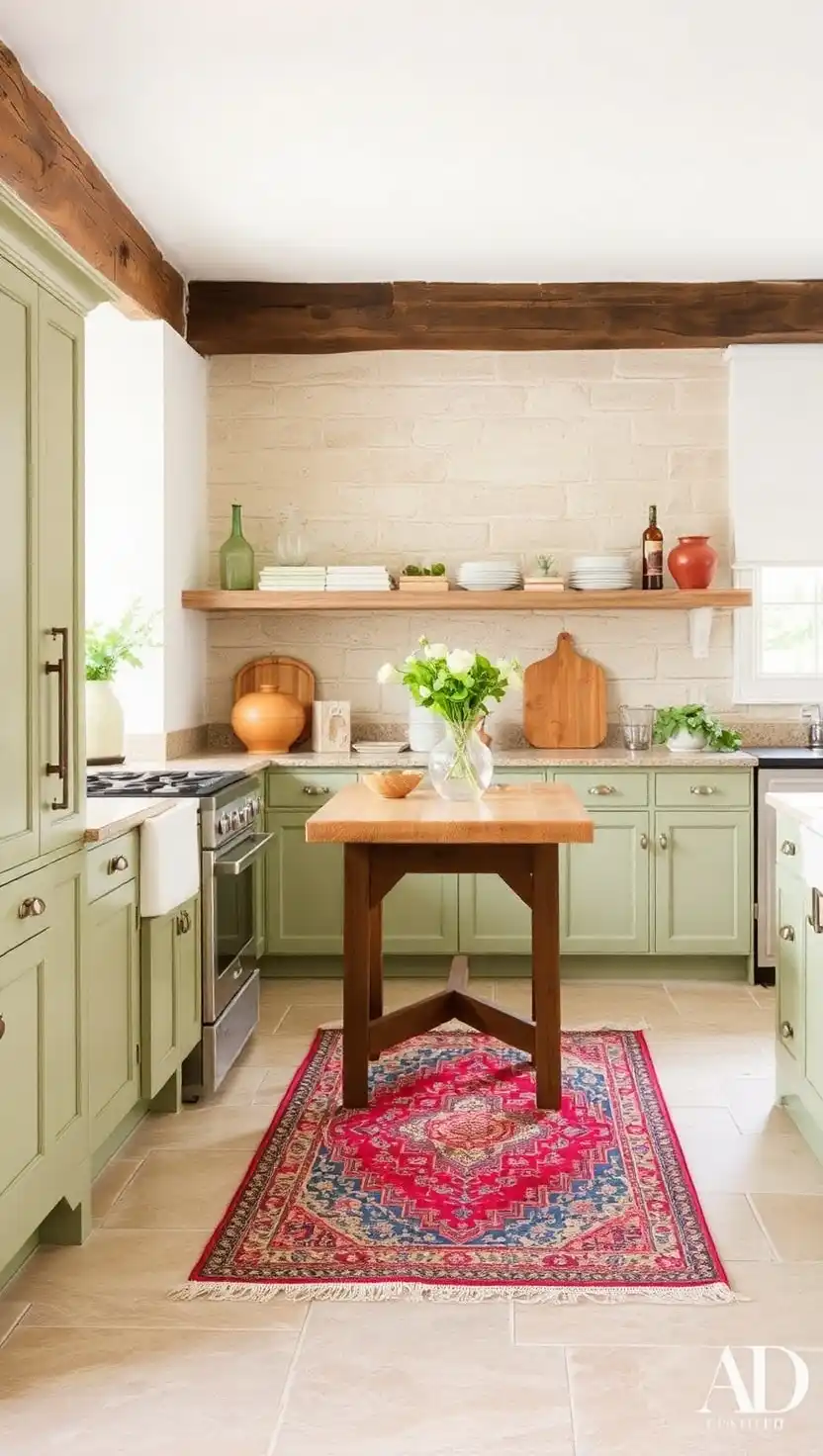 23 Dreamy French Cottage Kitchen Ideas You’ll Instantly Fall in Love With 6 5 Limestone Flooring
