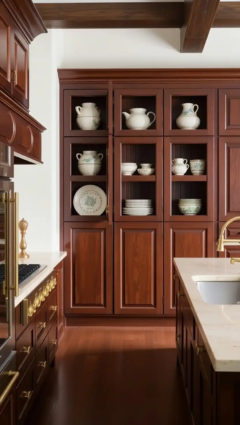 20 Elegant Spanish Villa Kitchen Ideas Full of Warmth and Style 6 5 Opt for Dark Wood Cabinetry