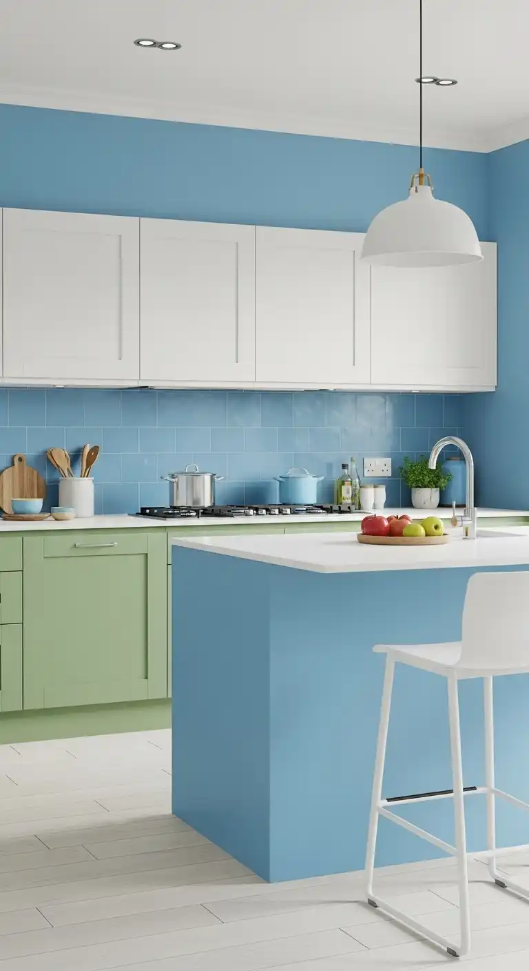 17 Feng Shui Kitchen Color Ideas for Positive Energy 6 5 Sky Blue for Calm and Wisdom