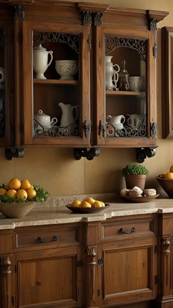 5. Rustic Wooden Cabinets