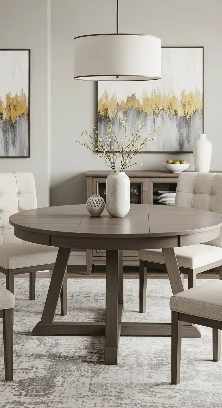 23 Chic Round Dining Table Ideas for Modern Interiors 7 6 Extendable Round Table