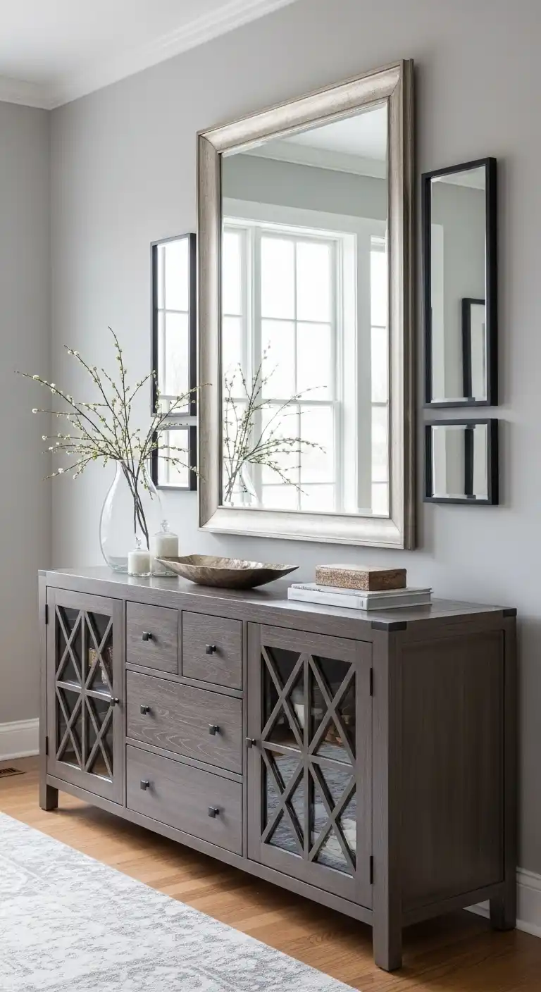 21 Space-Saving Small Dining Room Ideas 7 6 Hang a Large Mirror