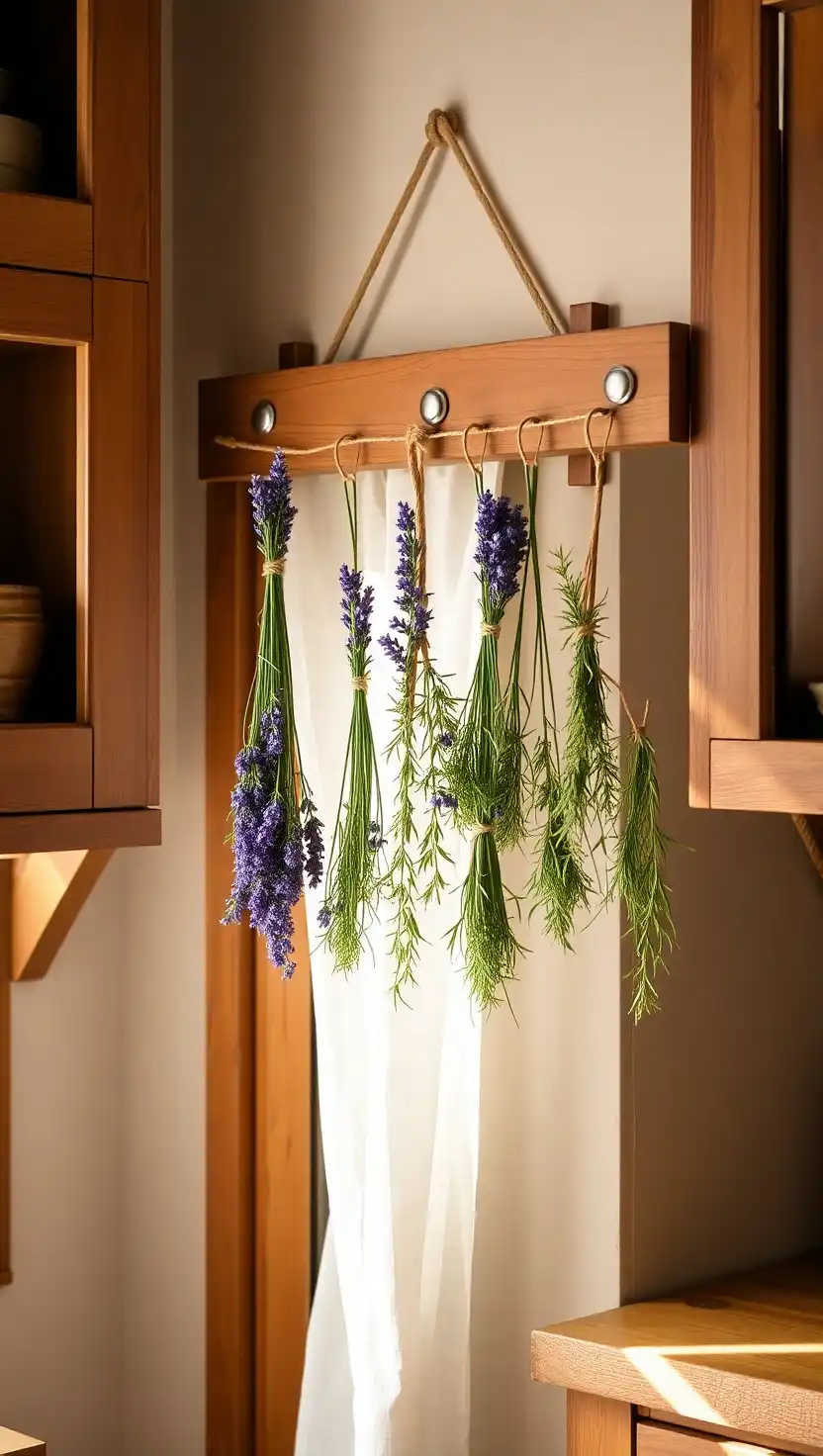 21 Magical Apothecary Aesthetic Kitchen Ideas for a Vintage Vibe 7 6 Herb Drying Racks