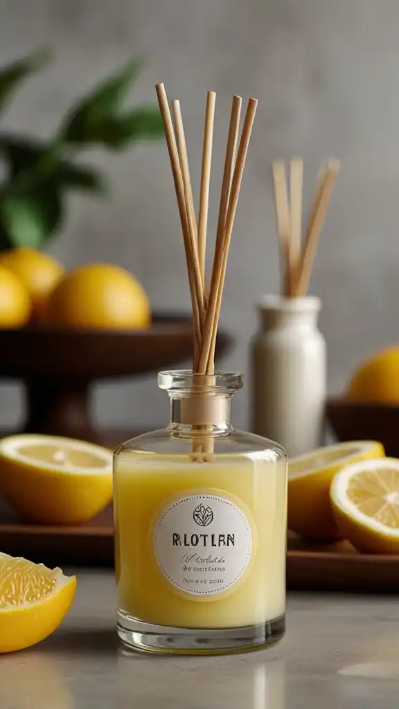 13 Lemon Kitchen Decor Ideas to Brighten Your Space 7 6 Lemon Scented Candles and Diffusers