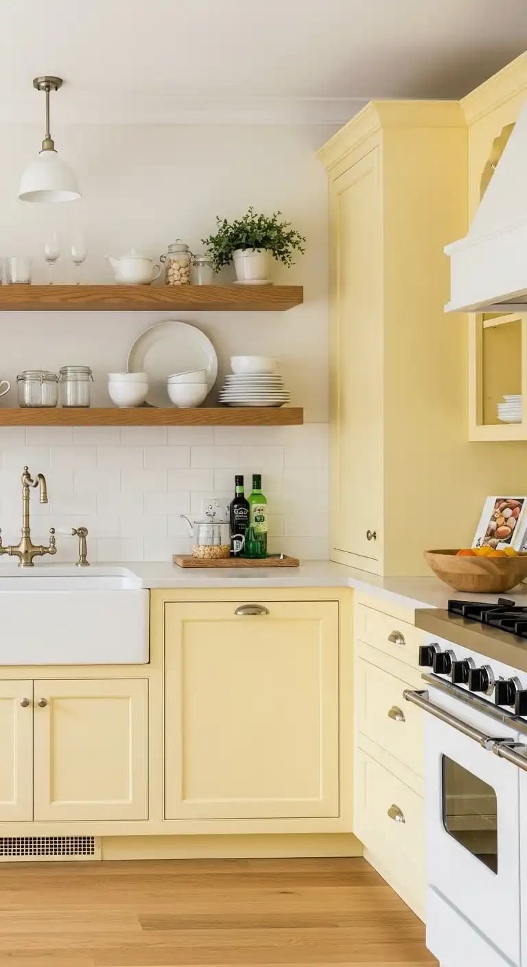 18 Fresh Kitchen Color Palette Ideas to Try 8 7 Buttery Yellow and Soft White