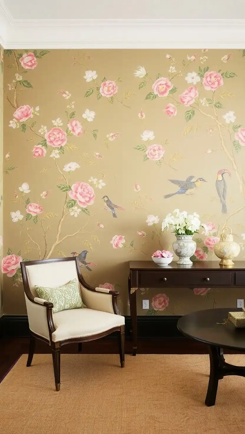23 Timeless Formal Dining Room Ideas for a Sophisticated Setting 8 7 Chinoiserie Wallpaper