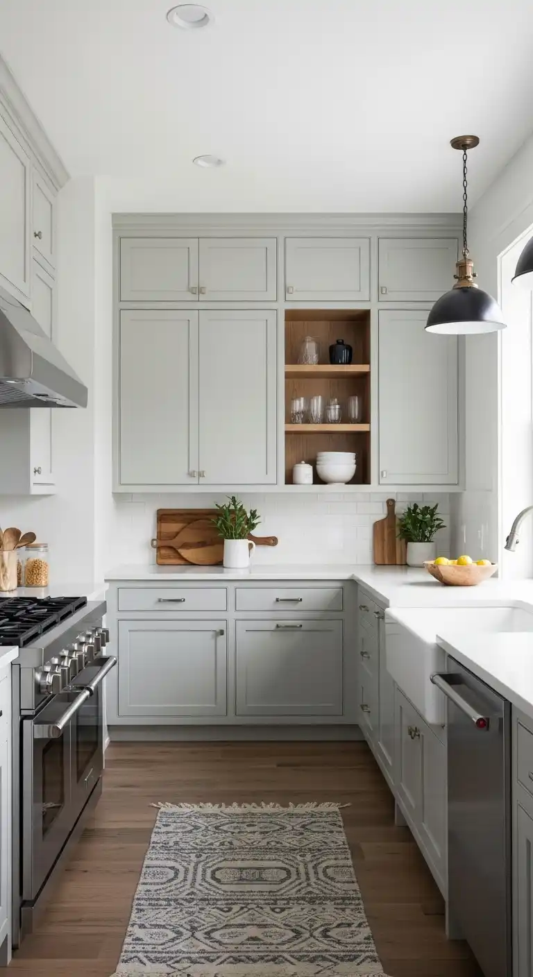 17 Feng Shui Kitchen Color Ideas for Positive Energy 8 7 Light Gray for Balance and Serenity