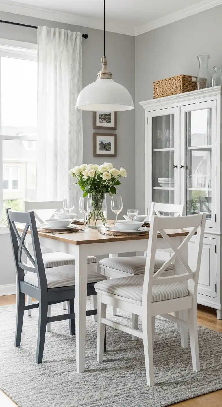 21 Space-Saving Small Dining Room Ideas 9 8 Embrace Light Color Palettes