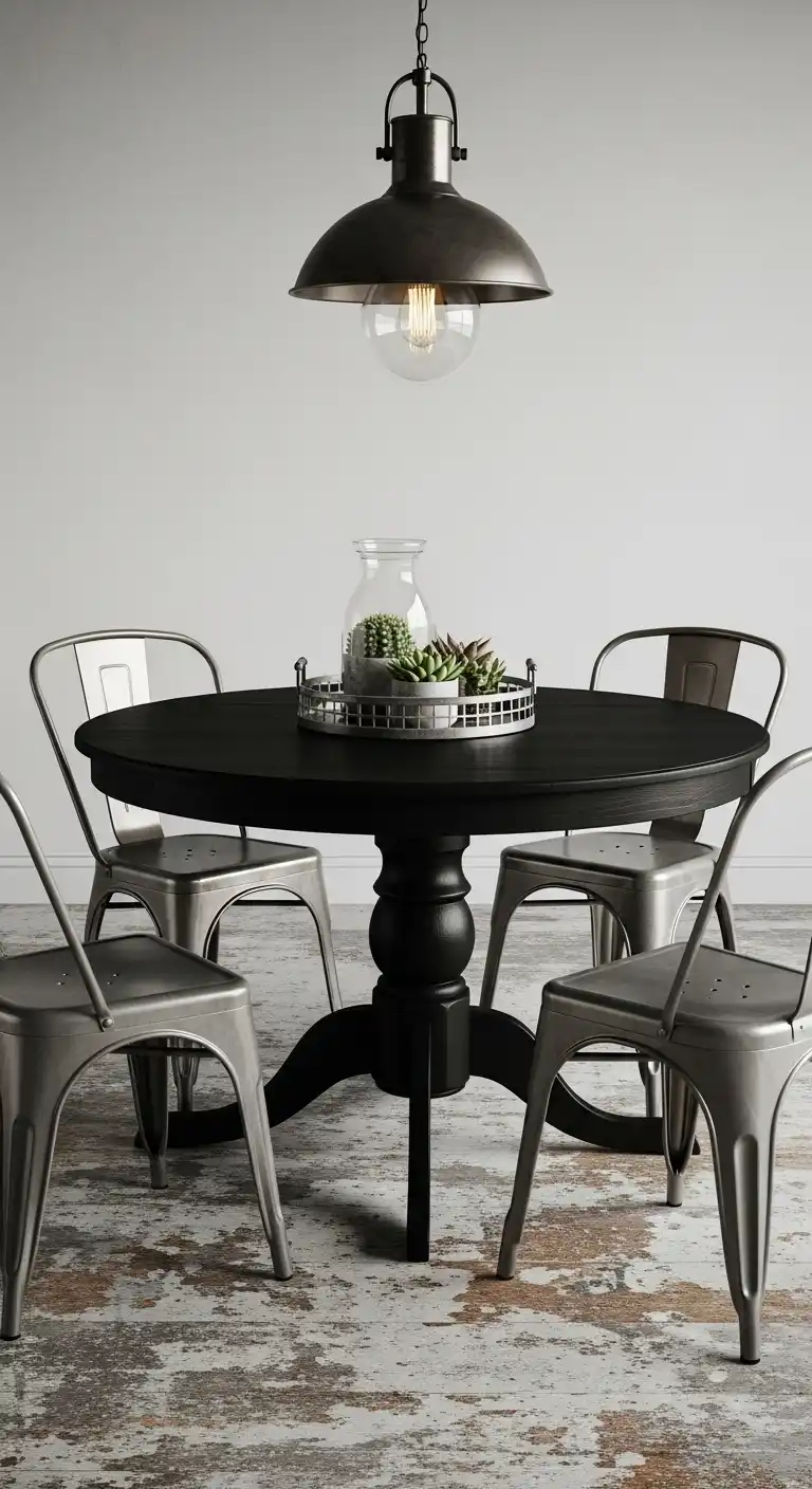 23 Space-Saving Small Round Dining Table Designs for Compact Homes 17 8 Industrial Edge