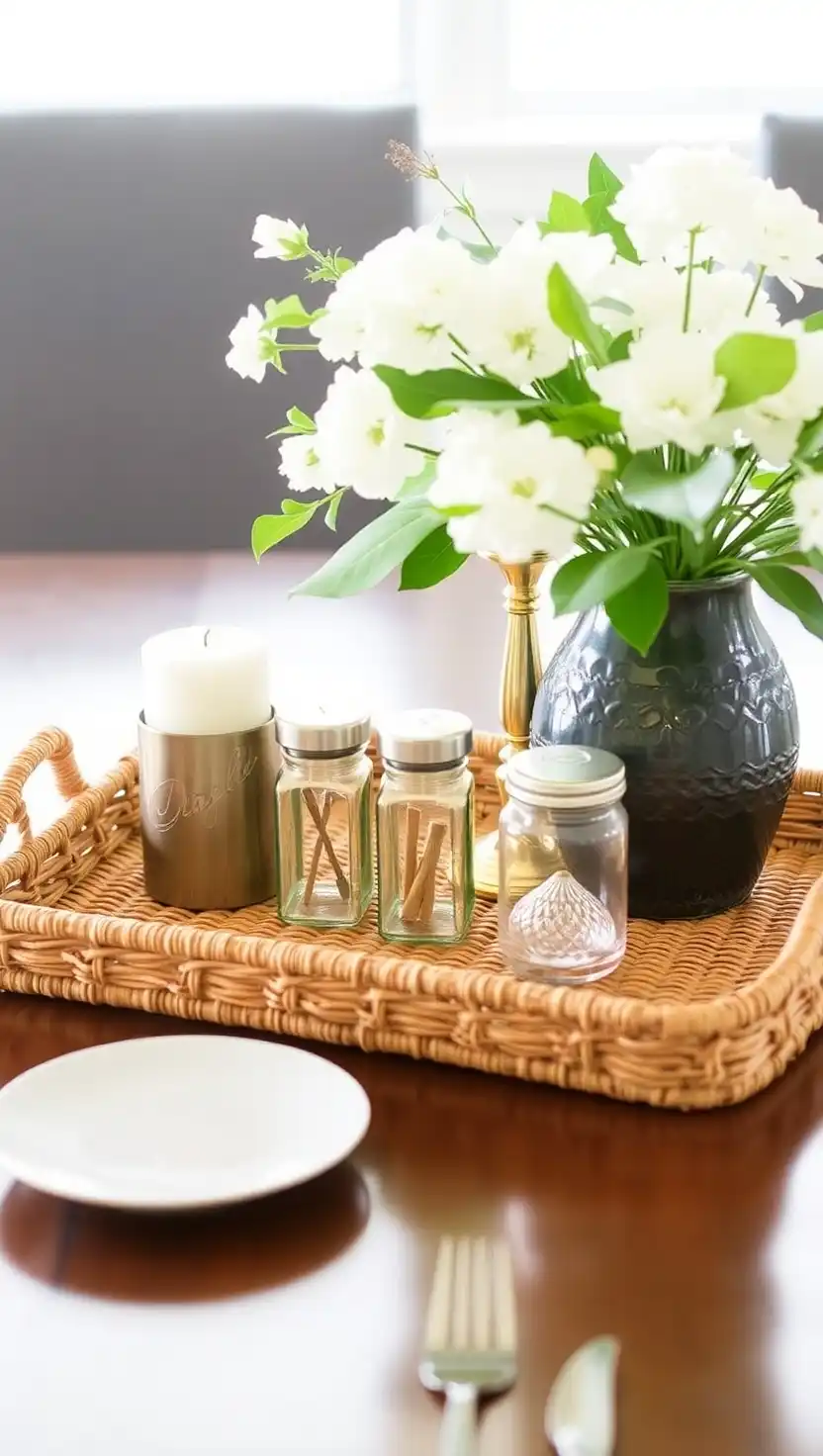 15 Modern Dining Table Centerpiece Ideas for a Stylish Look 9 8. Try a Classic Tray