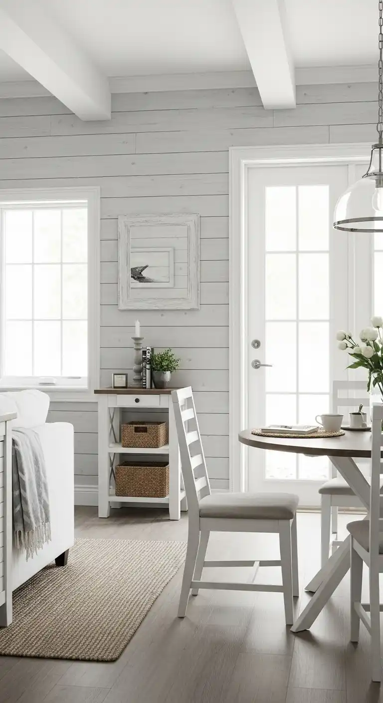 19 Breezy Coastal Dining Room Ideas 10 9 Introduce Shiplap or Wood Paneling