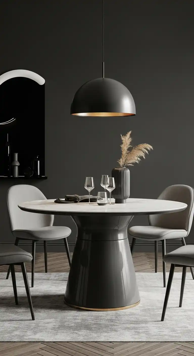 19 Trendy Modern Round Dining Table Ideas to Inspire Your Next Makeover 10 9 Ultra Cool Round Dining Table Set