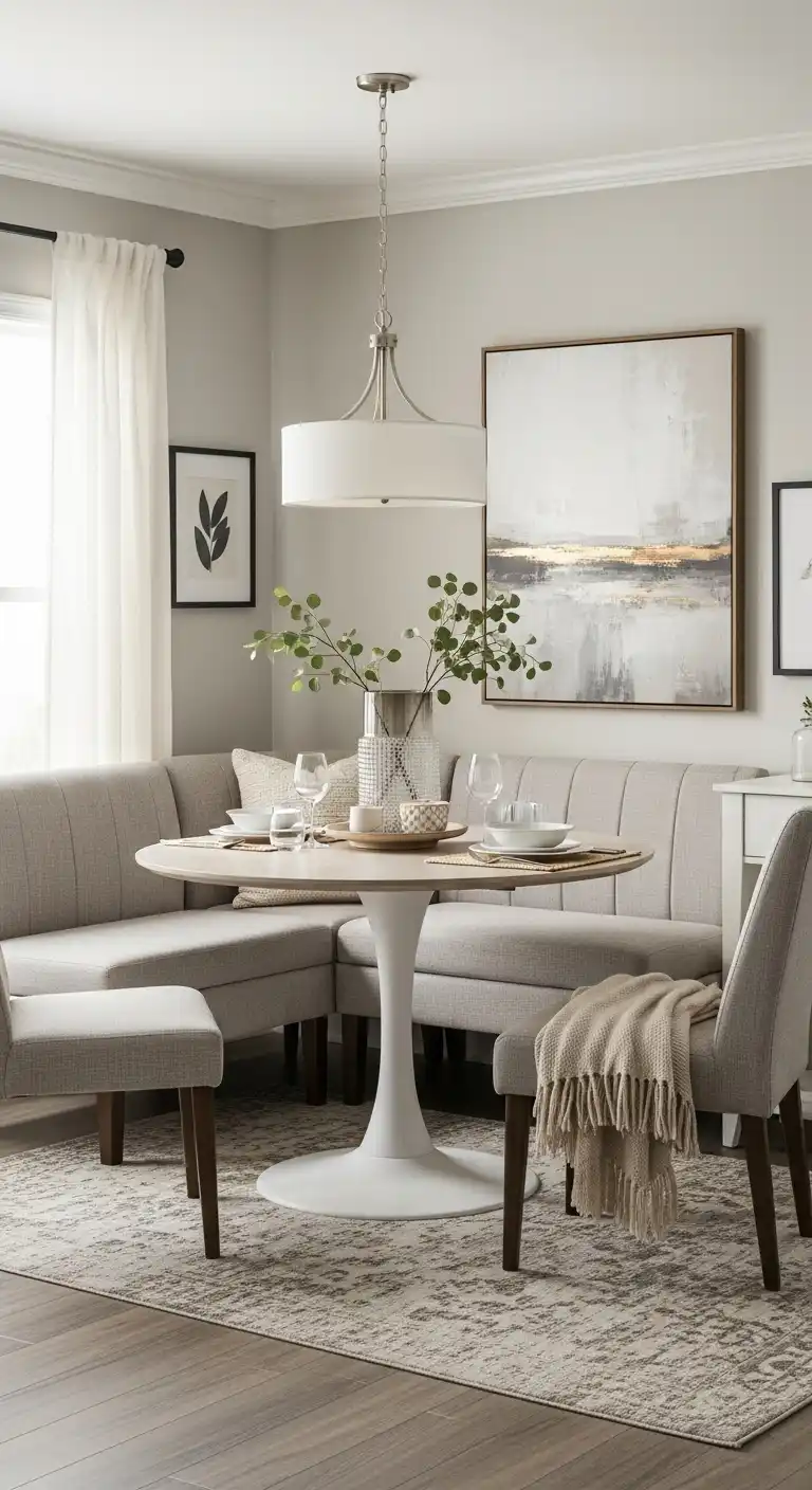 15 Cozy Round Dining Table Ideas for Kitchen Warmth 10 9. Urban Cozy