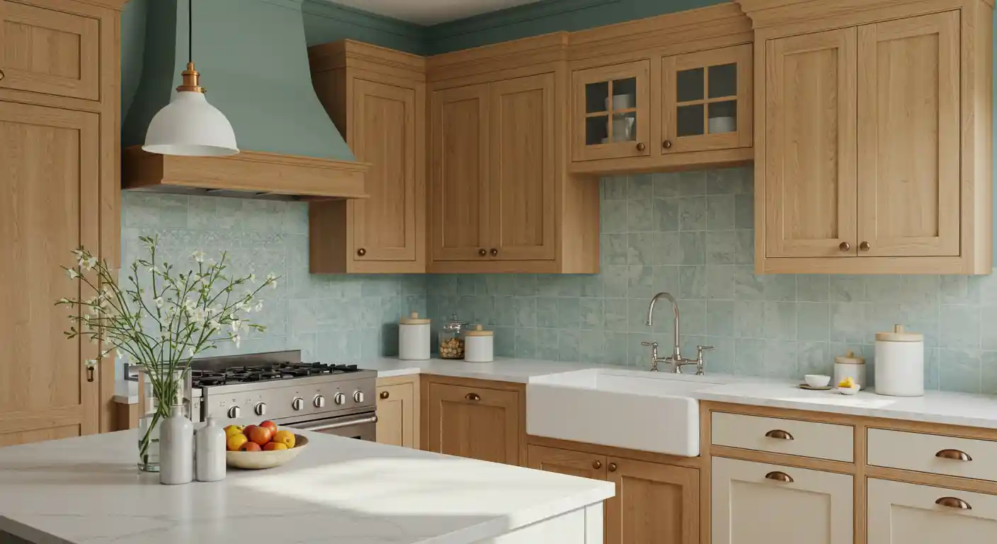 16 Beautiful Kitchen Color Ideas For Oak Cabinets