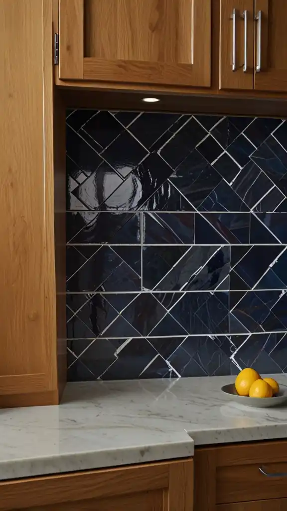 13 Modern Oak Kitchen Ideas for a Warm Yet Contemporary Look 4 Bold Backsplash ContrastA striking backs 2